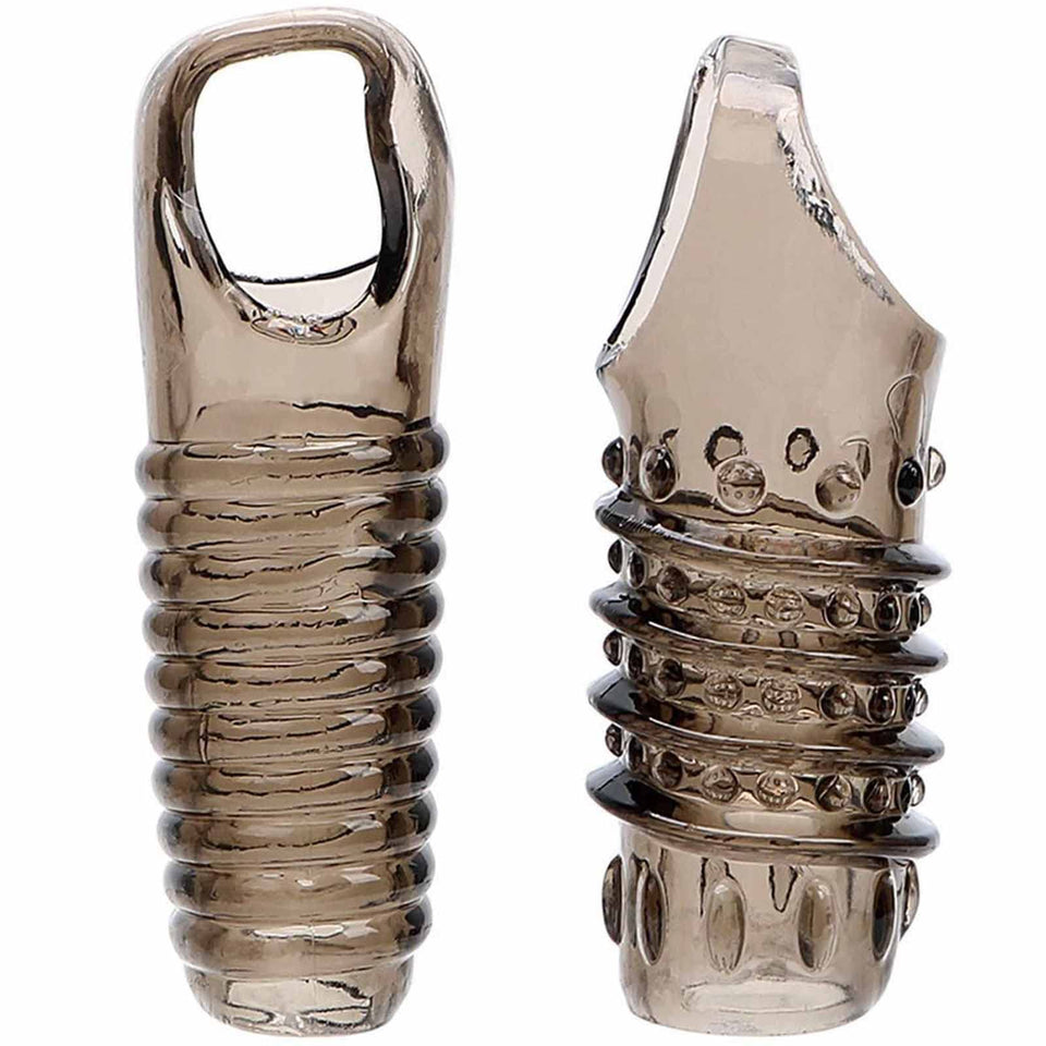 Sex Toys for Men, Penis Ring for Men Penis Sleeves, Penis Enlarge Sleeves for Couples, 2 Piece Cock Ring, Adult Toys Gift, Clear