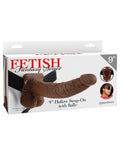 Pipedream Products Fetish Fantasy Hollow Strap On with Balls, Brown, 9 Inch, 1.5 Pound