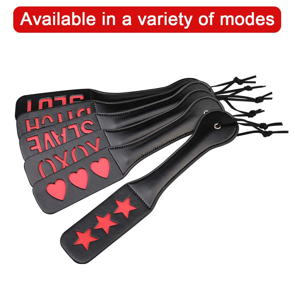 VENESUN Faux Leather Spanking Paddles for Adults, 12.8inch Slut Slapper Paddle for Sex Play