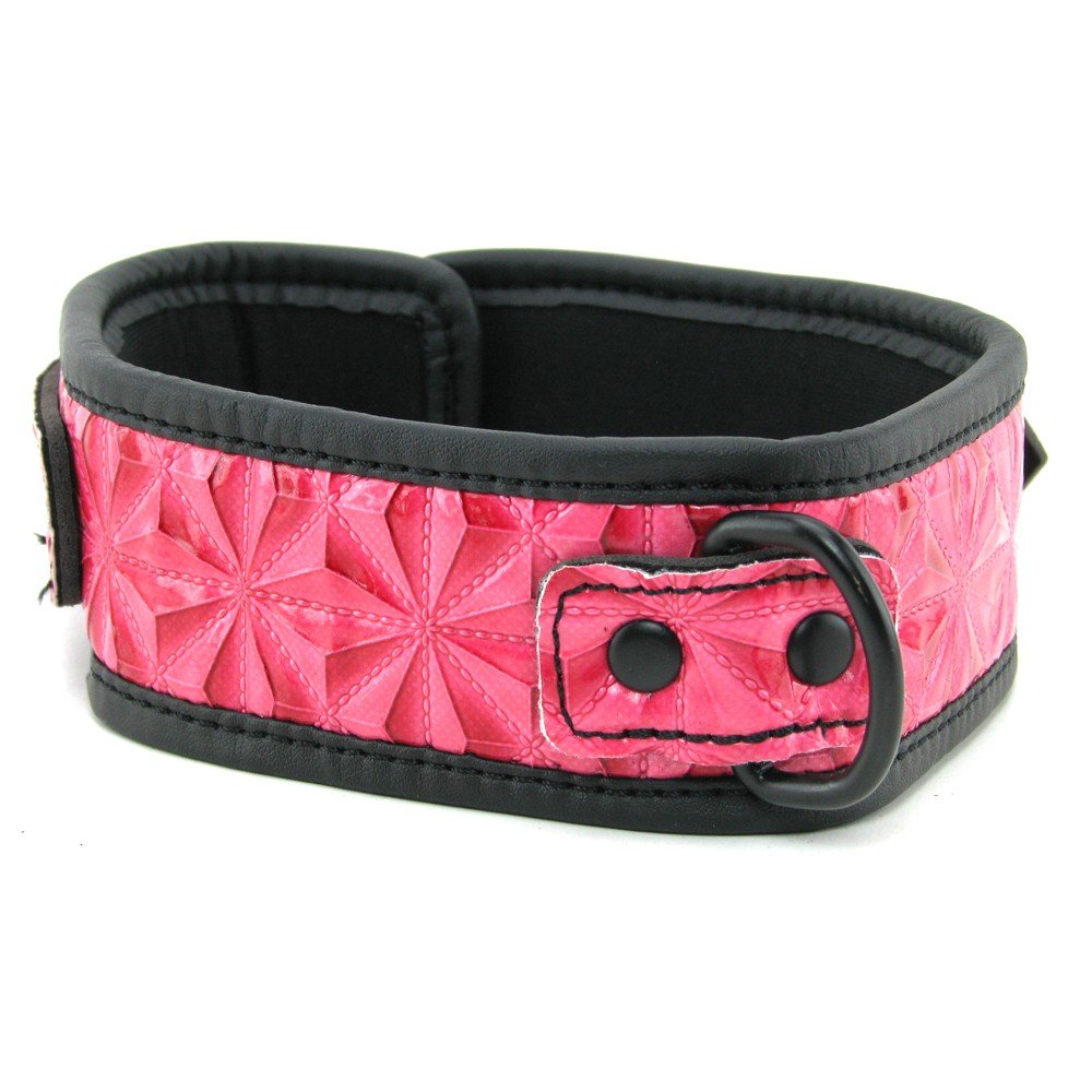 Sinful Adjustable Vinyl Collar, Pink