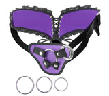 Strap-on Harness Adjustable Adult Sex Toy with 3 Different Sized O-Rings Suction Cup Dildo Compatible Harness,Accommodates up to