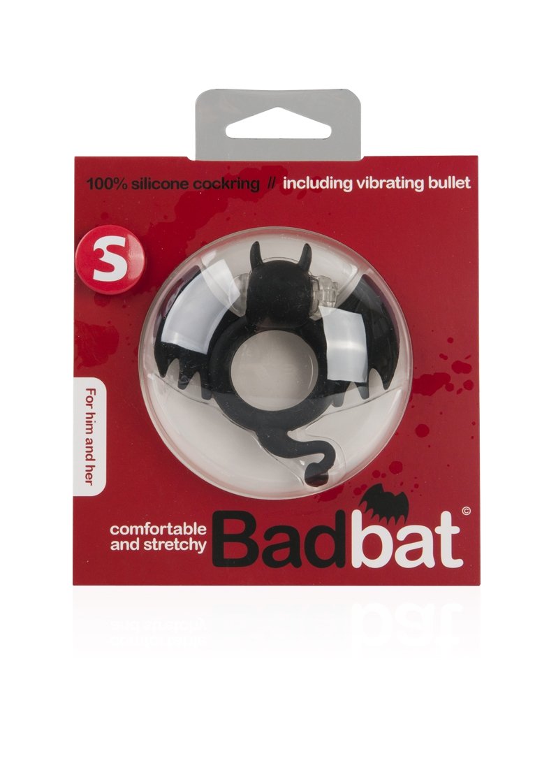 Shot Toys Badbat Silicone Cock Ring, Black