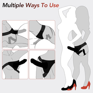 Strap-on Dildo Couple Sex Toys - UTIMI Strap on 3 Removable Realistic Silicone Dildos Wearable Dildo Adjustable Pants G-Spot Sti