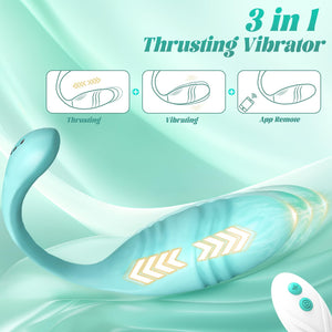 Sex Toys Remote Control Vibrator, 3 in 1 Thrusting Egg Vibrators for Women Couple, Long Distance Vibrator with 9 Thrusting & Vib