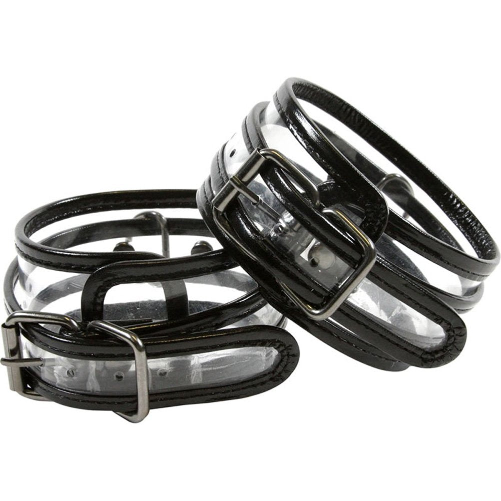 Ns Novelties Bare Bondage Vinyl Wrist Cuffs, Clear