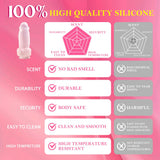 2.67 ' ' Diameter Thick Clear Dildo, Realistic Silicone Transparent Dildos with Strong Suction Cup for Hands-Free and Anal Play,