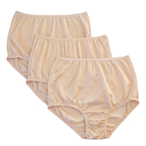 Vanity Fair Womens Perfectly Yours Ravissant Tailored Full Brief Panties, Nylon Underwear, 3 Pack, Fawn Multi, Size 7