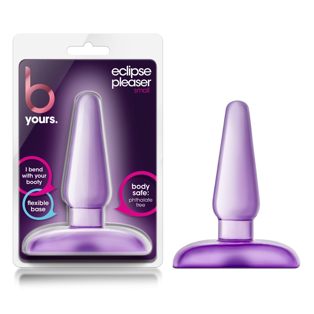 Blush Novelties B Yours Eclipse Pleaser - 4 Inch Soft Beginner Small Tapered Anal Butt Plug - Easy To Insert - Narrow Base Comfo
