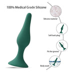 Hisionlee Sex Toys 4PCS Butt Anal Plug Set Silicone Anal Butt Plug Adult Sexy Toys for Women,Men and Beginners (Green)