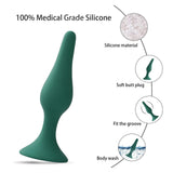 Hisionlee Sex Toys 4PCS Butt Anal Plug Set Silicone Anal Butt Plug Adult Sexy Toys for Women,Men and Beginners (Green)