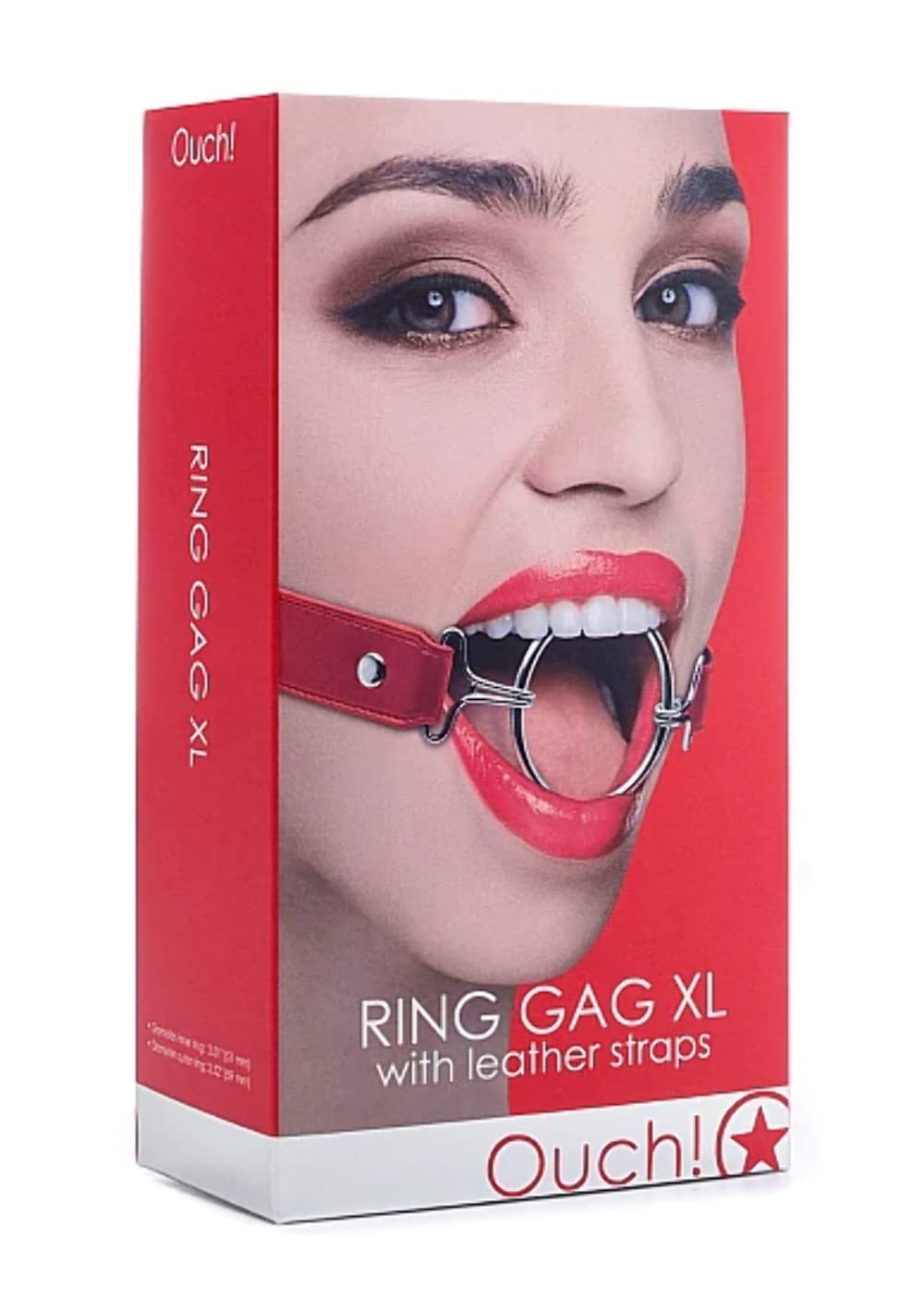 Ouch! Ring Mouth Gag, Black, X-Large