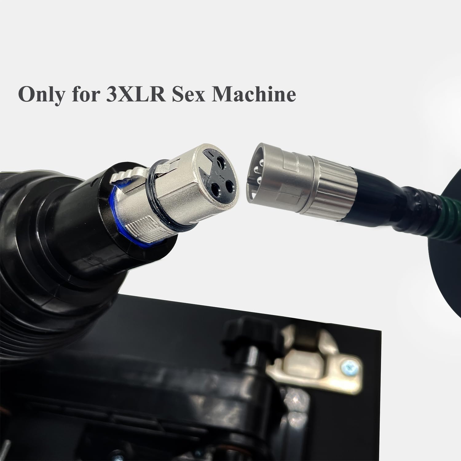 TenFruit 3XLR Connector to 3.86 '' Suction Cup with Spring 3 Prongs Sex Machine Attachment to Universal Dildo Masturbator Holder