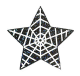 Pastease Black Glitter Star W/ Spider Web