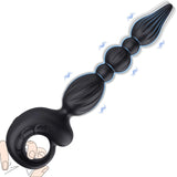 Male Sex Toys Anal Plug, Vibrating Butt Plug with 10 Modes, Anal Beads Prostate Massager for Women & Men, Waterproof Silicone 3