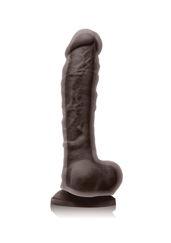Colours - Dual Density - 8'' Dildo - Dark Brown
