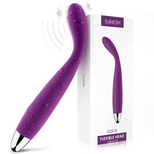 SVAKOM COCO G Spot Vibrator - 8 Seconds to Climax Finger Shaped Waterproof Vibes for Women - 5*5 Vibrations Clit Nipple Personal