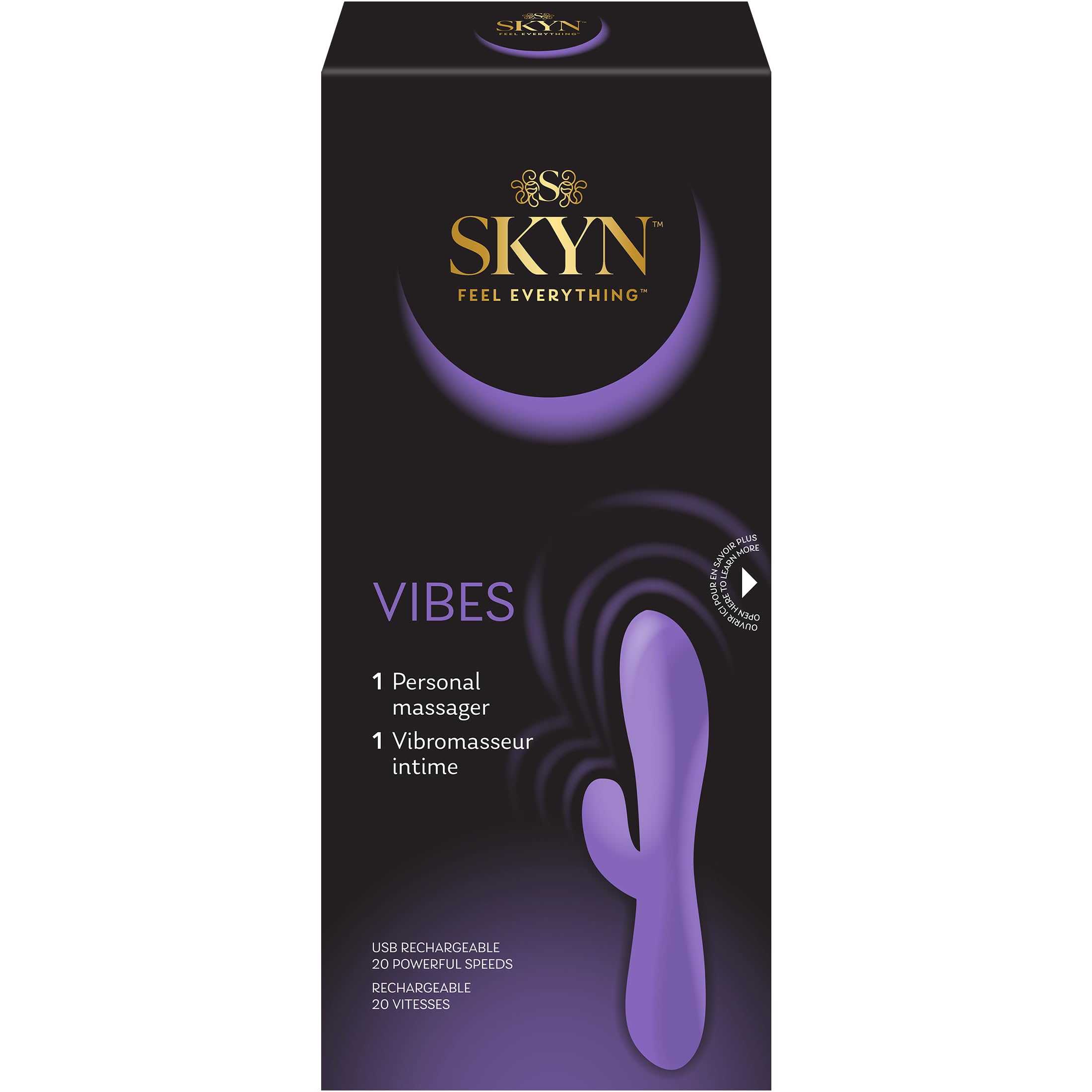 SKYN Vibes Premium Massager, Rechargeable Vibrating Massager with 20 Speeds for Personalized Experiences