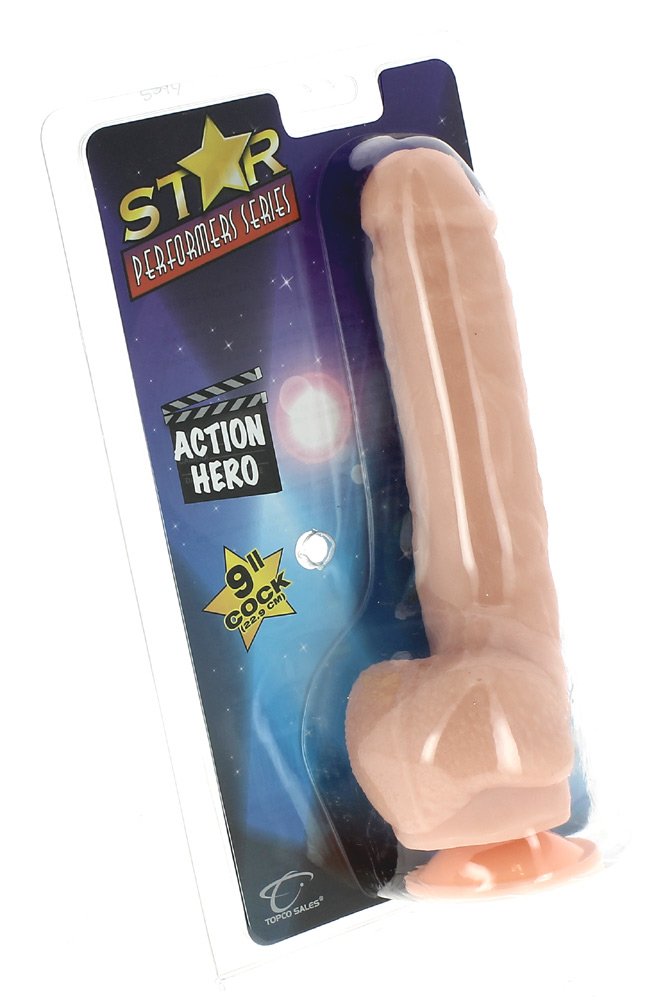 Topco Sales Star Performers Series Heartthrob Dildo Waterproof, Flesh, 7.5 Inch