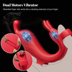 Finger Vibrator for Couples - Clit and G-Spot Stim Massaging Female Sex Toy - 10 Patterns - Whisper Quiet & Waterproof - Recharg