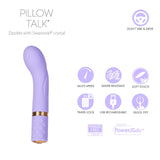 Pillow Talk Racy Mini Vibrator, Flexible For Optimal G-Spot Stimulation, Incremental Speed Control For Precise Power With Swarov