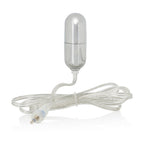 Calexotics Sterling Collection - Mini Wired Bullet Egg Vibrator - Sex Toys For Couples - Adult Vibe Massager - Silver - 1.5 Inch
