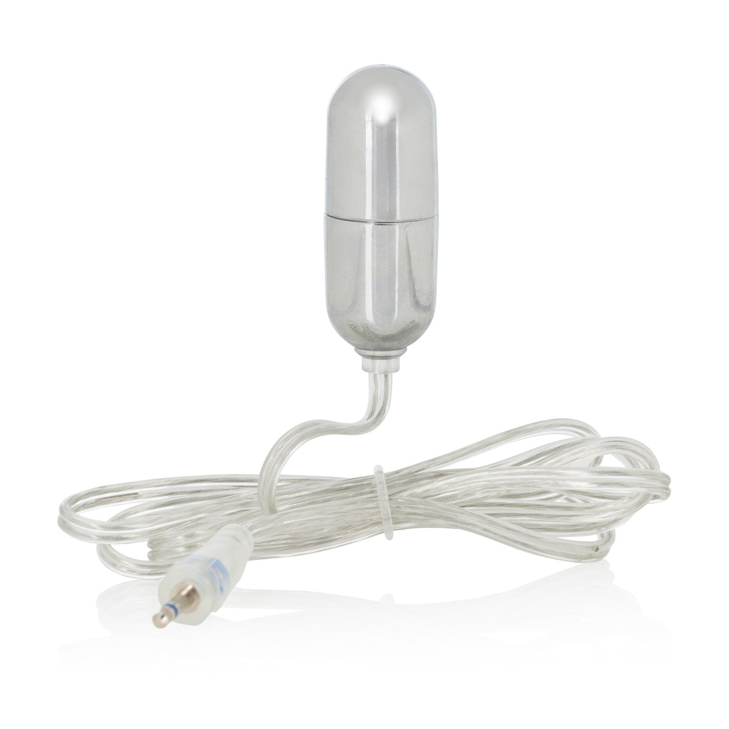 Calexotics Sterling Collection - Mini Wired Bullet Egg Vibrator - Sex Toys For Couples - Adult Vibe Massager - Silver - 1.5 Inch