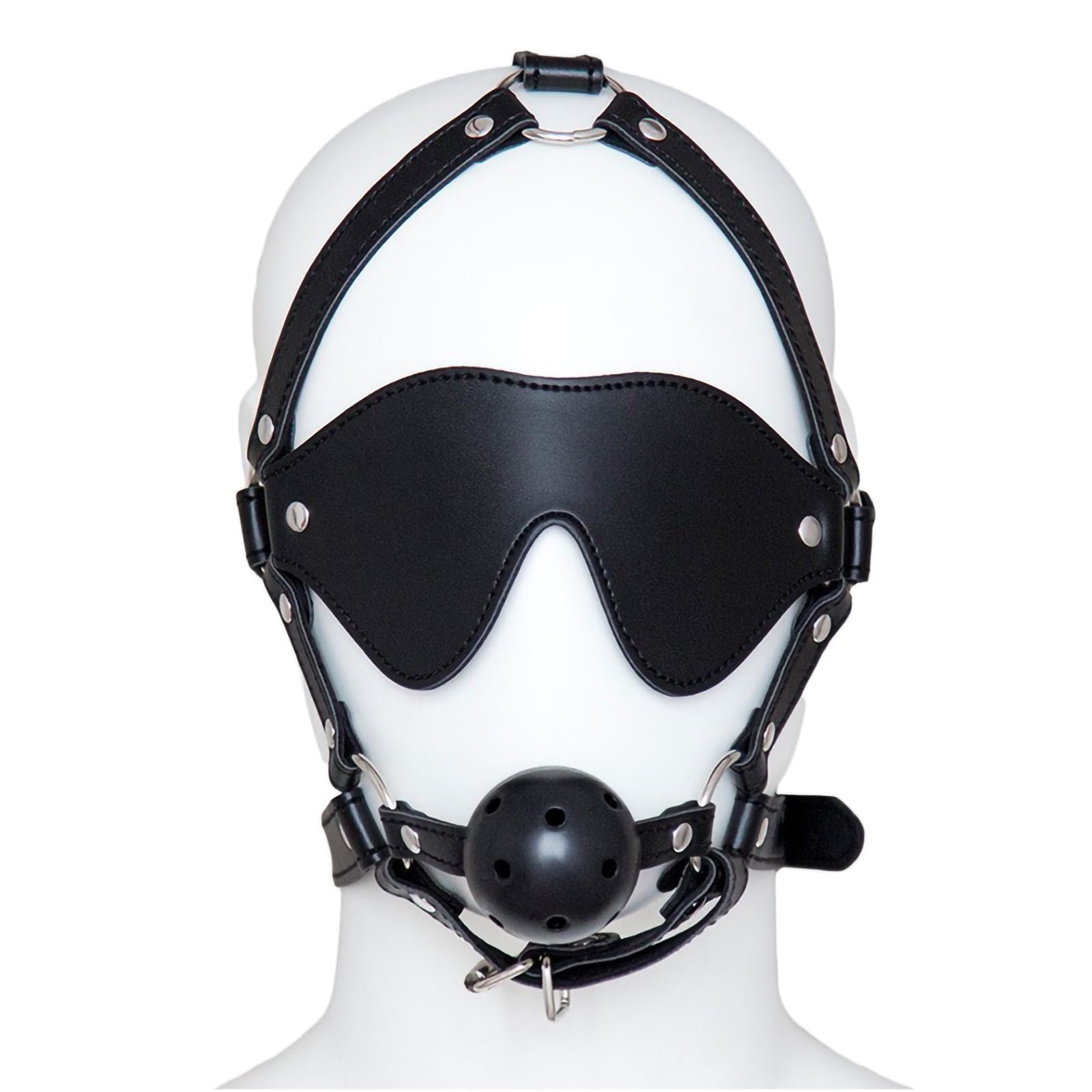 Sleep Mask with Hollow Ball:Blindfold Eye Mask Sleep Mask with Adjustable Strap for Fun(Black)