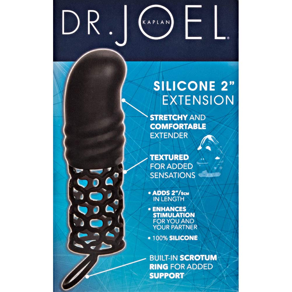 California Exotic Novelties Dr. Joel Kaplan Silicone Masturbator With Extension, Black, 2 Inch