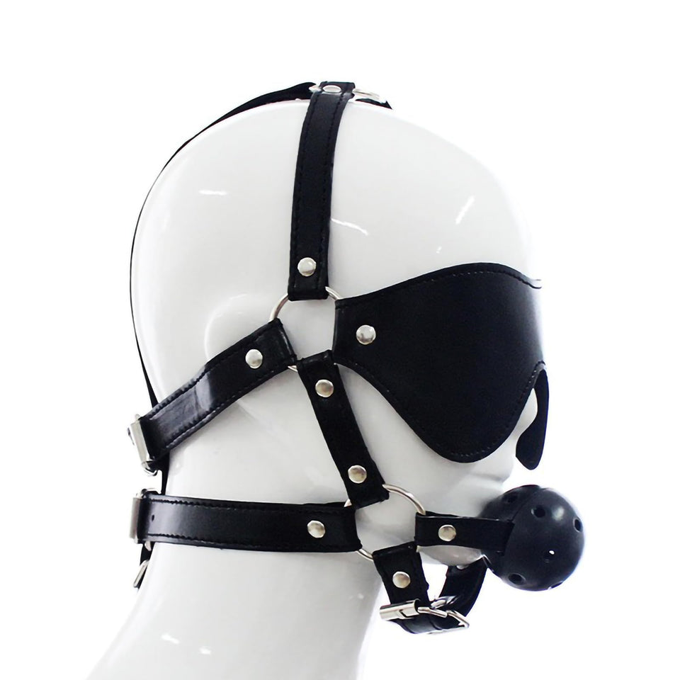 Sleep Mask with Hollow Ball:Blindfold Eye Mask Sleep Mask with Adjustable Strap for Fun(Black)