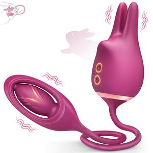 Sex Toys Rabbit Vibrator for Women - BOMBEX Original 3in1 Rabbit Sex Toy,Julie Rabbit Vibrators,Adult Toys Female Sex Toy for Co
