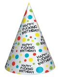 Candy Prints X-Rated Birthday Hats, 8 Count