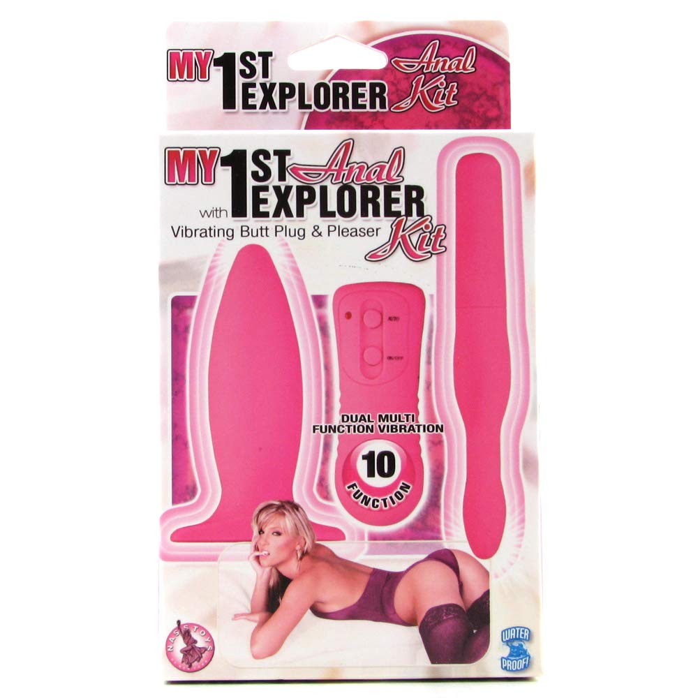 Nasstoys My 1st Anal Explorer Kit Vibrating Butt Plug and Please - Pink