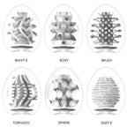 Tenga Egg-Vp6(3) Easy Beat Egg Portable Male Masturbator Variety Pack, 6 Pack