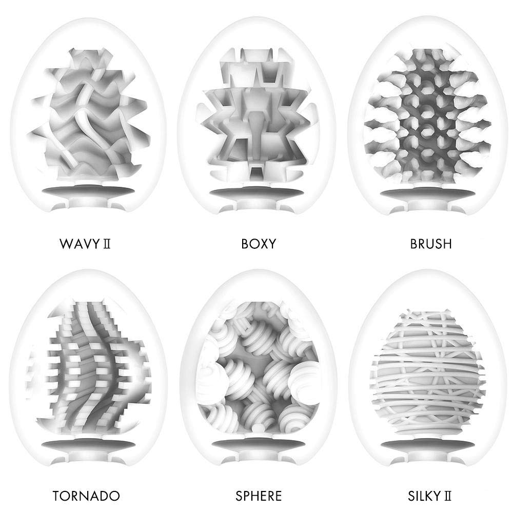 Tenga Egg-Vp6(3) Easy Beat Egg Portable Male Masturbator Variety Pack, 6 Pack