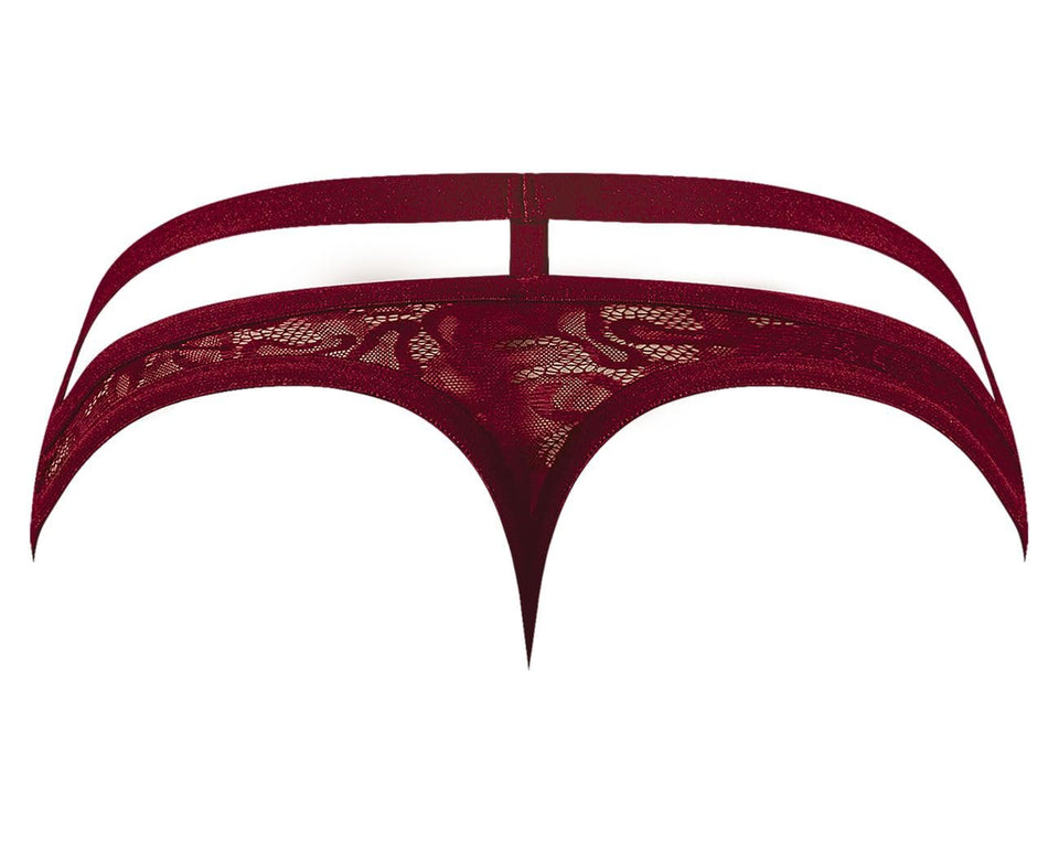 Lucifer Cutout Thong Burgundy S/M