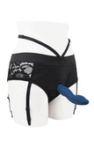 Gender X Snuggle Up Dual Motor Strap On Vibe W-Harness - Blue