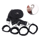 Bed Restraints Kit, Romi Adjustable Fetish Sex Bondage Bedroom BDSM Toy with Hand Cuffs Ankle Cuff for Couple