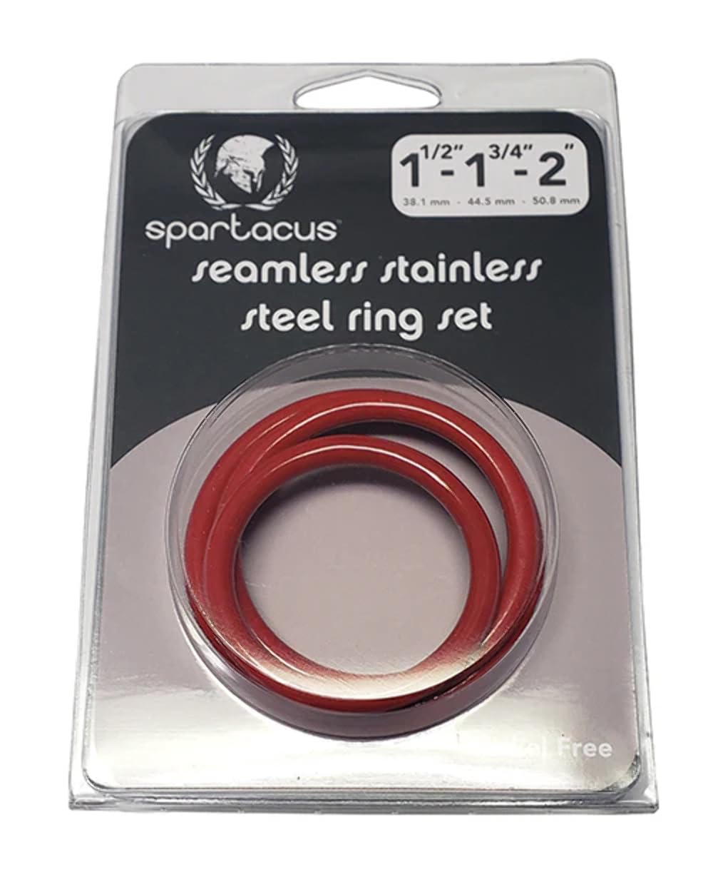 Red Stainless Steel C-Ring Set - 1.5 1.75'' 2'' ''