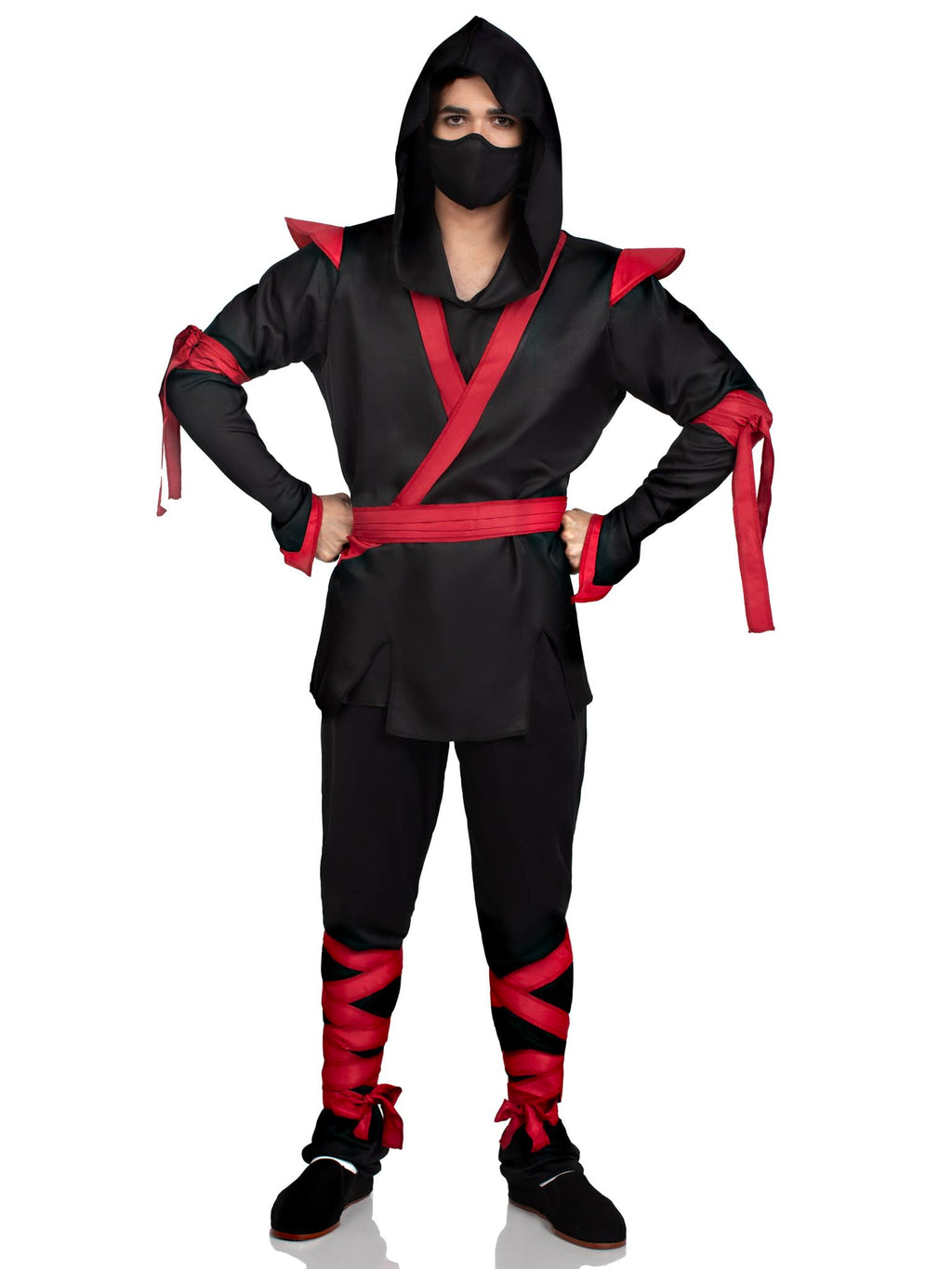 Leg Avenue 5Pc Ninja, Includes Shirt With Black/Red Color