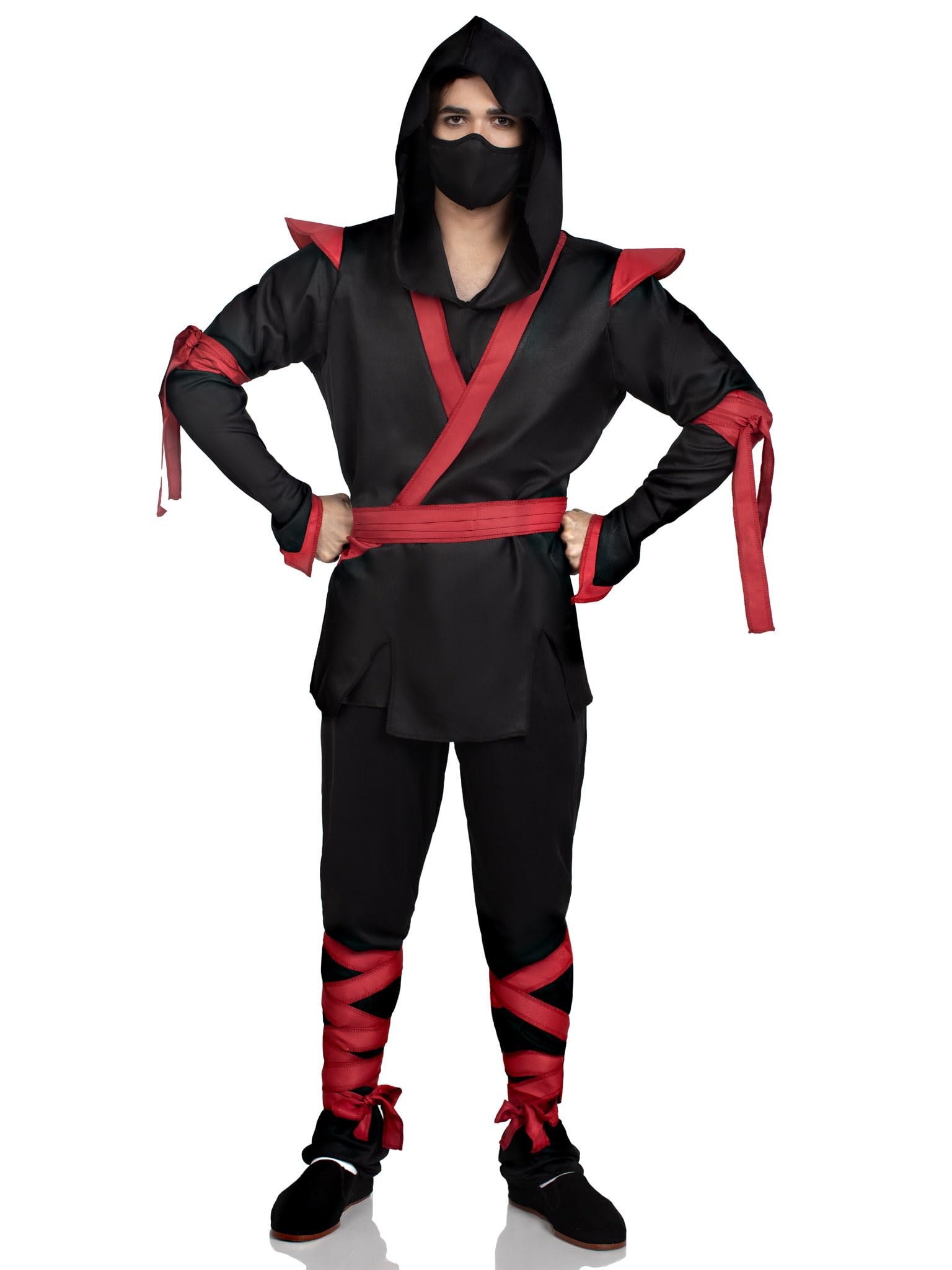 Leg Avenue 5Pc Ninja, Includes Shirt With Black/Red Color