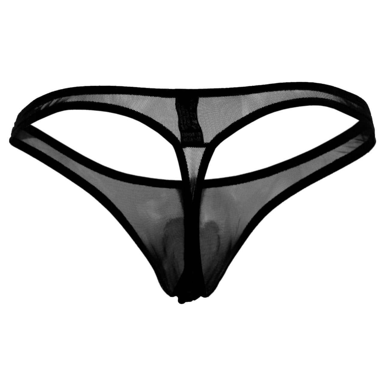 Euro Male Mesh Thong Black L/Xl