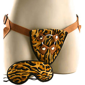 California Exotics Furplay Harness & Mask, Brown