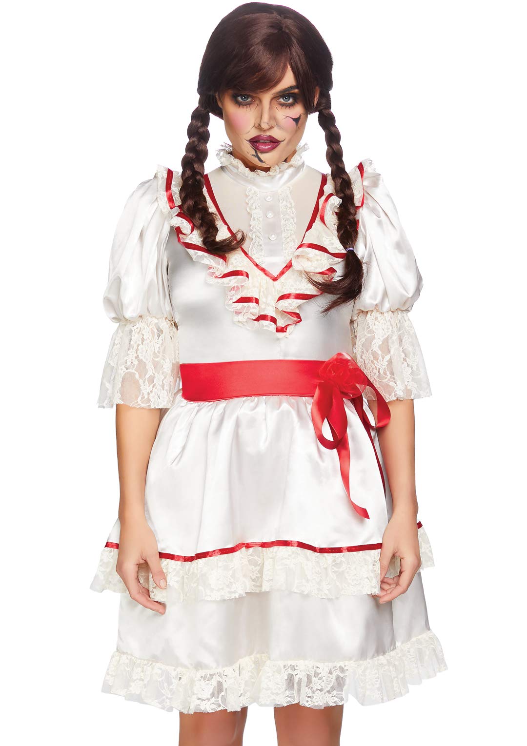 Leg Avenue Haunted Doll, Features Satin L Off White Color