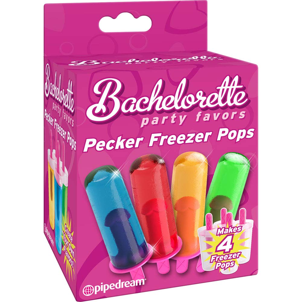 Pipedream Products Bachelorette Party Favors Pecker Freezer Pops, Box Of 4, 4 Count
