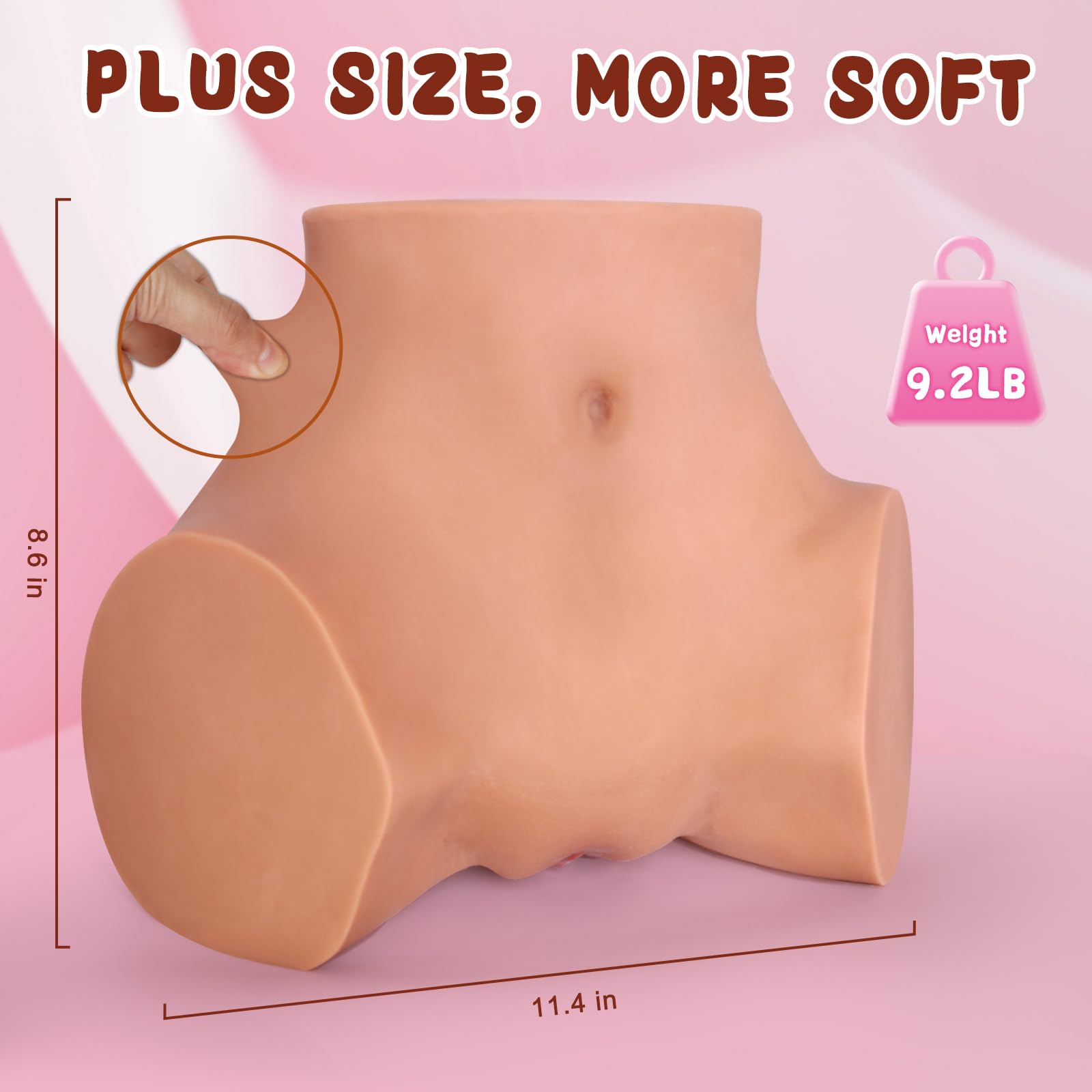Sex Doll Realistic 9.2LB, Adult Toys Sex Dolls Ass 3D Soft Butt with Vagina Anal Sex for Men Masturbation, Sex Toy for Men Male