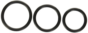 M2m Cock Ring, Nitrile, 3 Piece Set, Black