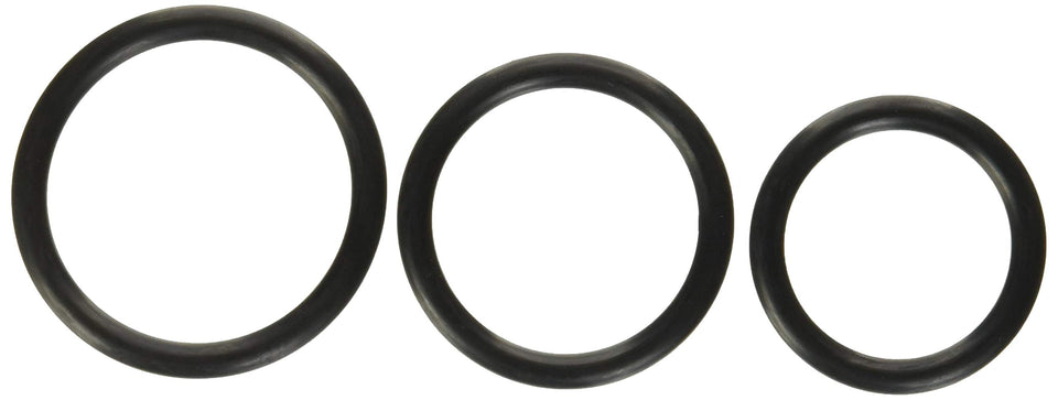 M2m Cock Ring, Nitrile, 3 Piece Set, Black