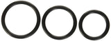 M2m Cock Ring, Nitrile, 3 Piece Set, Black