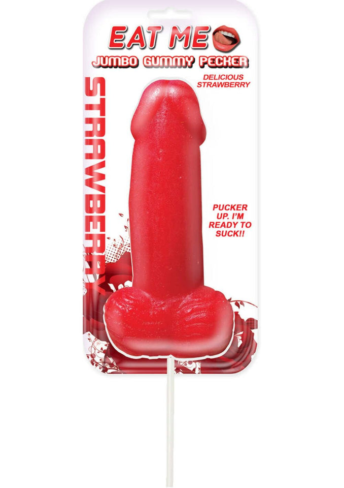 Eat Me Jumbo Gummy Pecker - Strawberry
