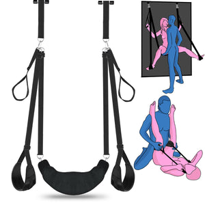 Sex Swing Bondage Restraints BDSM Toys, Selver 2 in 1 Door Sex Swing & Thigh Sling with Adjustable Straps, BDSM Kit Couples Toys